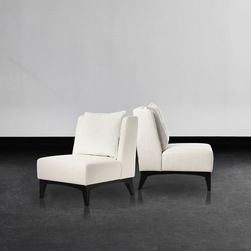 Moderner Kaminsessel - COLLINS - XVL HOME COLLECTION - Leder / Stoff / Holz