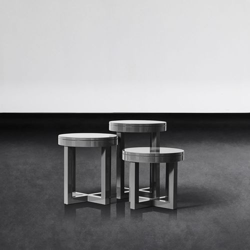 Moderner Beistelltisch - CECILIA - XVL HOME COLLECTION - lackiertes Holz / Gestell aus lackiertem Holz / rund