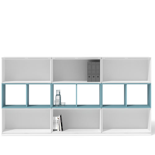 Niedriger Aktenschrank - UBI EVO - Bralco - melaminbeschichtet / mit Schubladen / modern