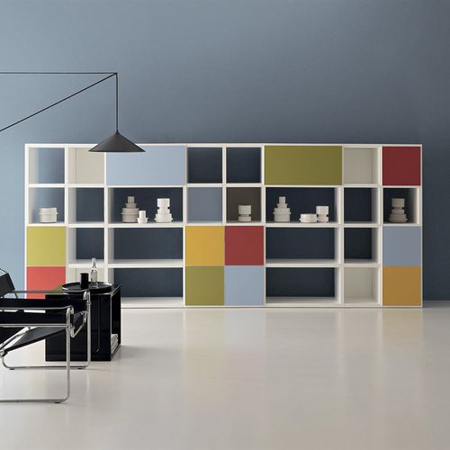 Modul-Bücherregal - DV525 RIGA - Della Valentina Office - Wand / modern / melaminbeschichtet