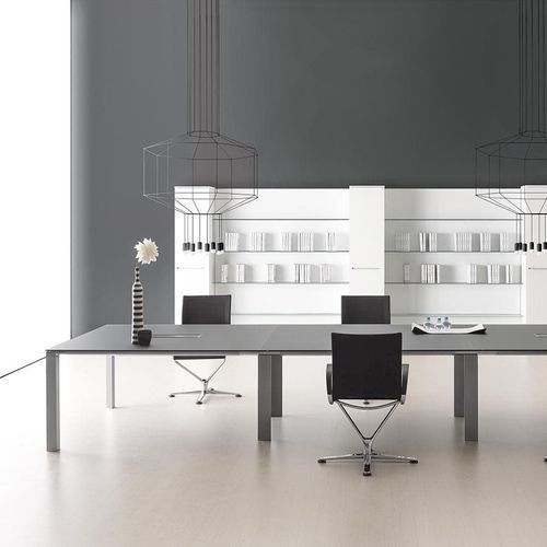 Moderner Besprechungstisch - DV901 VERTIGO - Della Valentina Office - Laminat / Metall / Feinsteinzeug