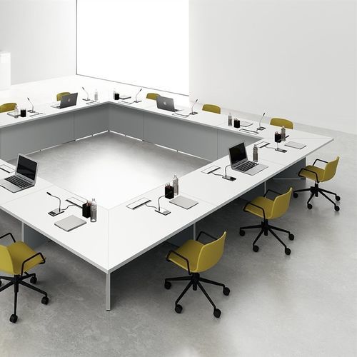 Moderner Besprechungstisch - DV990 SPECIAL  - Della Valentina Office - Holz / Gestell aus Metall / rechteckig
