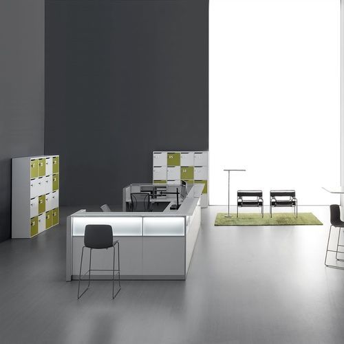 Modulare Empfangstheke - DV702 - Della Valentina Office - für Eckeinbau / gebogen / L-förmig