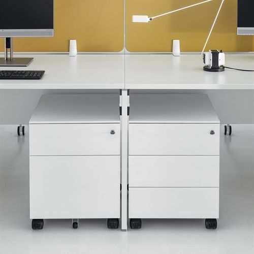 Metall-Schreibtischcontainer - DV550 - Della Valentina Office - melaminbeschichtet / mit 3 Schubladen / auf Rollen