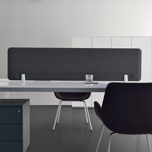 Tisch-Bürotrennwand - DV300 - Della Valentina Office - Stoff / modulierbar / grau