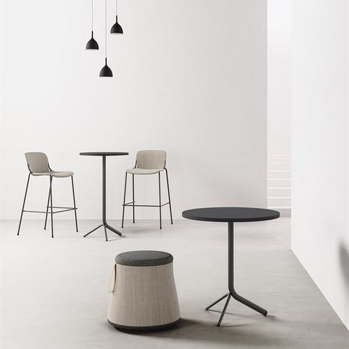 Moderner Tisch - SLING - Della Valentina Office - Holz / Gestell aus Metall / rund