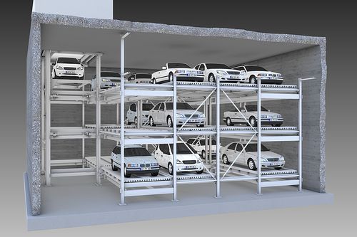 Parksystem mit Plattform - MASTERVARIO F3 - KLAUS Multiparking GmbH - mit Aufzug