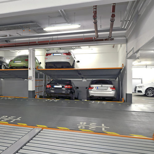 Parksystem mit 2 Einschüben - MULTIBASE 2078i - KLAUS Multiparking GmbH - schräg / mit Plattform