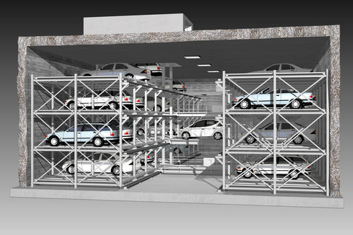 Parksystem mit Plattform - MASTERVARIO LS - KLAUS Multiparking GmbH - mit Aufzug