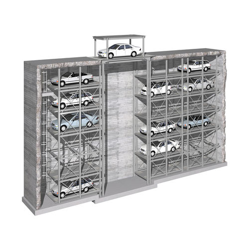 Parksystem mit Plattform - MASTERVARIO S - KLAUS Multiparking GmbH - mit Aufzug
