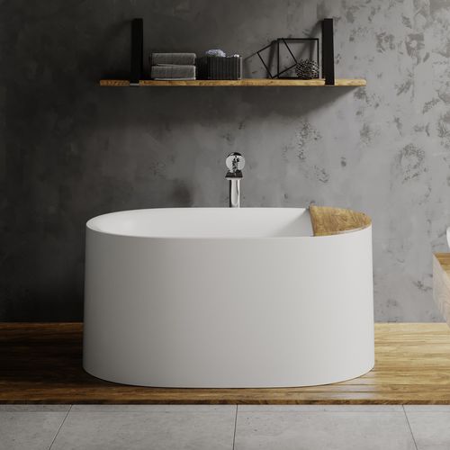 Ovale Badewanne - SOPHIA-WHT - Aquatica Marmite SP. Z.o.o - freistehend / für Wohnungen / Mineralwerkstoff