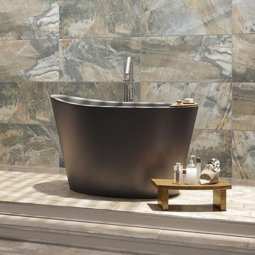 Ovale Badewanne - TRUE OFURO TRANQUILITY - Aquatica Marmite SP. Z.o.o - freistehend / für Wohnungen / Mineralguss