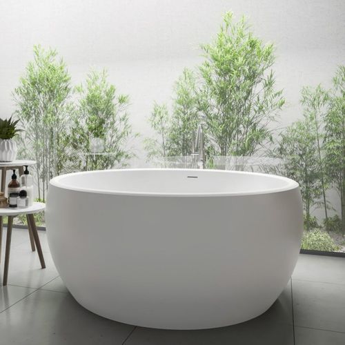 Runde Badewanne - AURA - Aquatica Marmite SP. Z.o.o - freistehend / für Wohnungen / Mineralwerkstoff