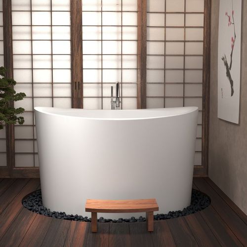 Ovale Badewanne - TRUE OFURO DUO - Aquatica Marmite SP. Z.o.o - freistehend / für Wohnungen / Verbundwerkstoff