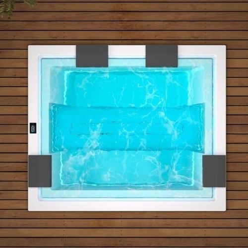 Einbau-Whirlpool - VIBE INFINITY INGROUND - Aquatica Marmite SP. Z.o.o - rechteckig / Fünfsitzer / Viersitzer