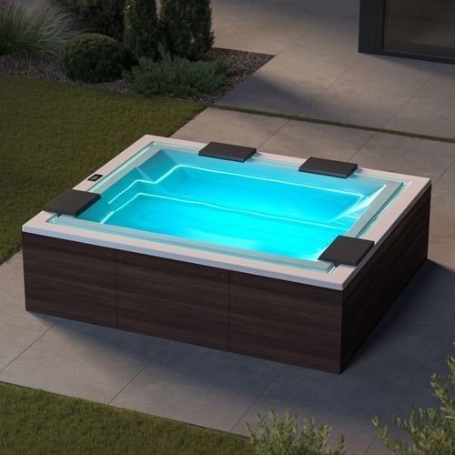 Whirlpool zum Aufstellen - VIBE-INFINITY - Aquatica Marmite SP. Z.o.o - rechteckig / Fünfsitzer / Viersitzer