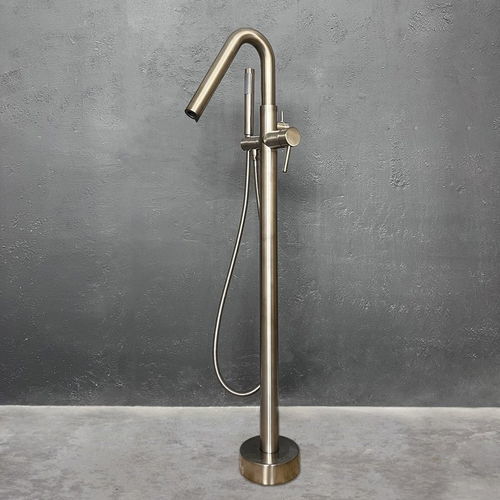 Badewannen-Einhebelmischer - COLONNA 120  - Aquatica Marmite SP. Z.o.o - bodenstehend / Nickel / für Badezimmer