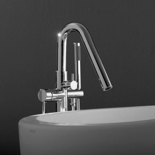 Badewannen-Einhebelmischer - COLONNA-135  - Aquatica Marmite SP. Z.o.o - bodenstehend / aus verchromtem Metall / für Badezimmer