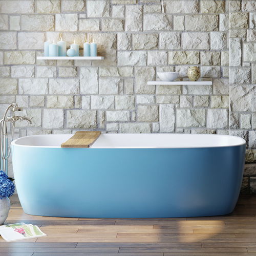 Freistehende Badewanne - COLETTA™ DISTANT  - Aquatica Marmite SP. Z.o.o - für Wohnungen / Mineralwerkstoff / Mineralguss