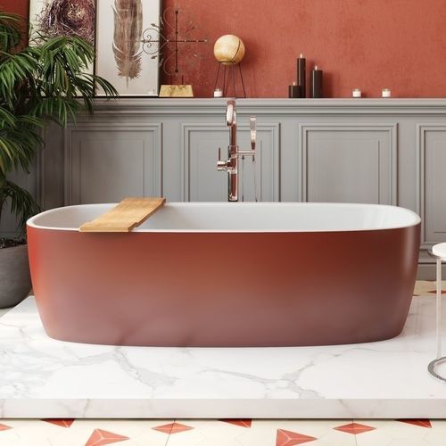 Freistehende Badewanne - COLETTA™ OXIDE  - Aquatica Marmite SP. Z.o.o - für Wohnungen / Mineralwerkstoff / Mineralguss