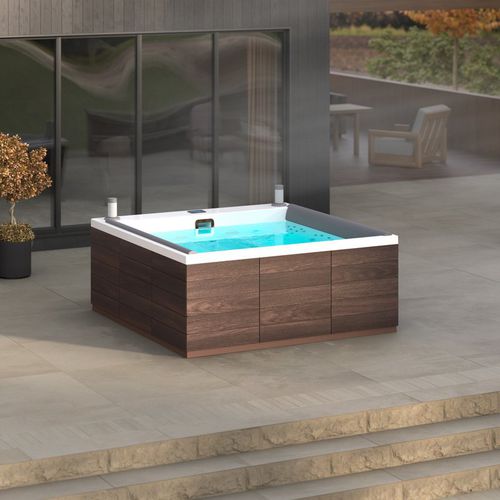 Whirlpool zum Aufstellen - DOWNTOWN-2-SPA - Aquatica Marmite SP. Z.o.o - quadratisch / Sechssitzer / Verbundwerkstoff