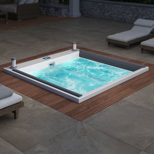 Einbau-Whirlpool - DOWNTOWN-2-BLT-IN-SPA - Aquatica Marmite SP. Z.o.o - rechteckig / Sechssitzer / Verbundwerkstoff
