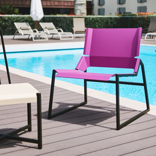 Moderner Sessel - PLEATS - TF URBAN - Textil / aus lackiertem Stahl / Aluminium