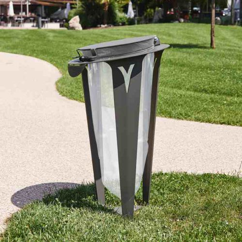 Park-Abfallbehälter - VIGILANTE - TF URBAN - Stahl / Edelstahl / Antiterror