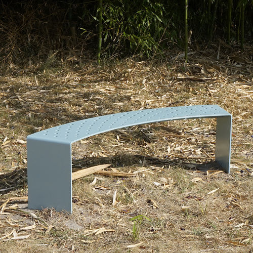 Moderne Bank für den öffentlichen Raum - NAOU - TF URBAN - Stahl / ohne Rückenlehne / ohne Armlehnen