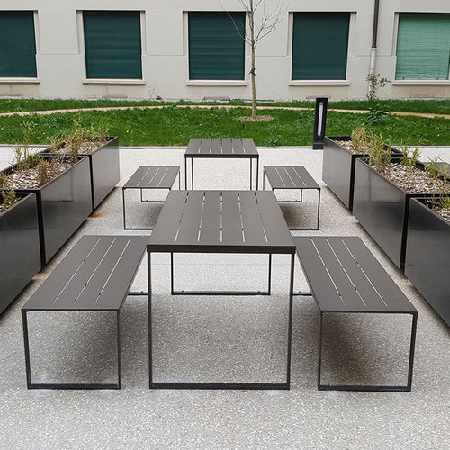 Moderne Tischgarnitur - SOFT - TF URBAN - Stahl / Terrassen / modular
