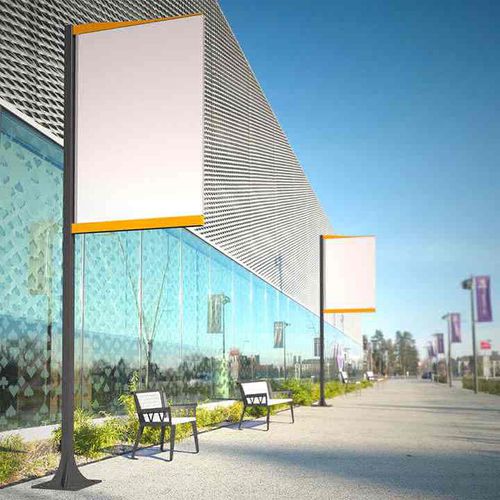 Wandmontiertes Schild - CINEMASCOPE  - TF URBAN - galvanisiertem Stahl / Aluminium / beleuchtet