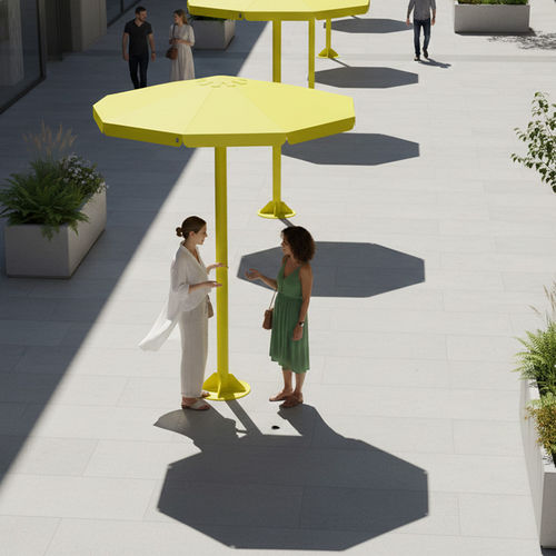 Runder Sonnenschirm - DRYADE 2000 - TF URBAN - mit Zentralmast / Aluminium / Stahl
