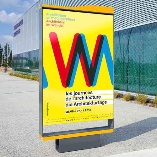 Werbeträger für Außenbereich - LOLLIPOP - TF URBAN - Werbe / Aluminium / galvanisiertem Stahl