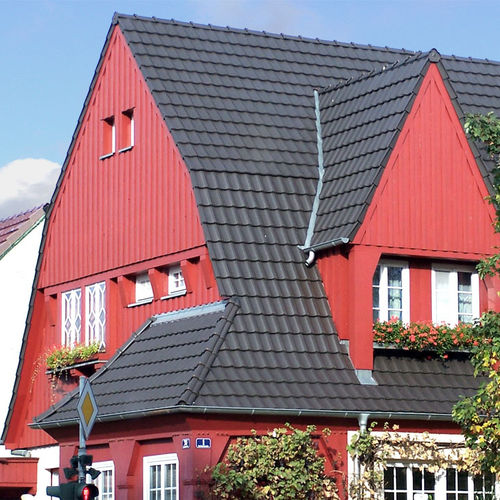 Verfalzt-Dachziegel - RHEINLAND - Röben - Klinker / rot / schwarz