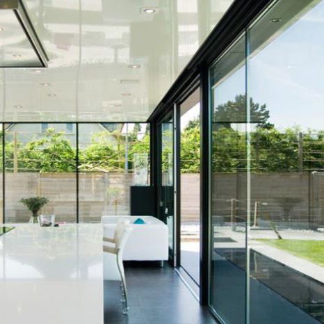 Glasschiebetür - GHOST - isamserramenti - Aluminium / mit Doppelverglasung