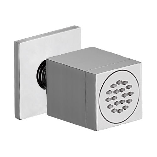 Seitliche Handdusche / verchromter Messing - GQ001 - Rubinetterie Mariani - quadratisch / Chromoberfläche / für Gewerbegebrauch