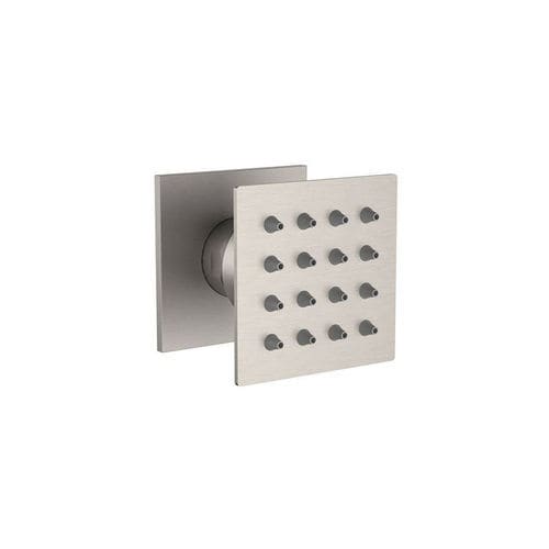 Seitliche Handdusche / Edelstahl - GQXS01 - Rubinetterie Mariani - quadratisch / gebürstet / für Gewerbegebrauch