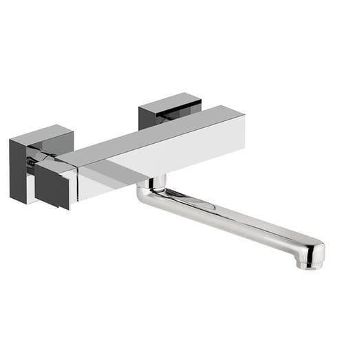 Wandmontierter Einhebelmischer - 501PA - Rubinetterie Mariani - aus verchromtem Metall / für Küche / 2-Loch