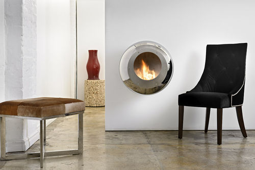 Bioethanol-Kamin - VELLUM - Cocoon Fires - wandmontiert / Einseitig / geschlossene Feuerstelle