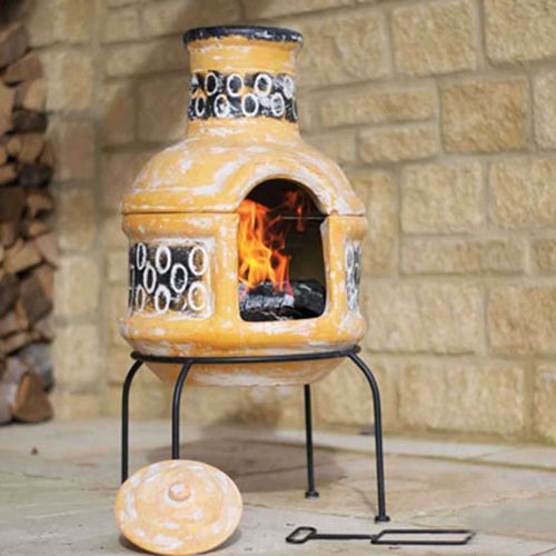 Holz-Gartengrill - CIRCLE - Buschbeck - bodenstehend / Ton