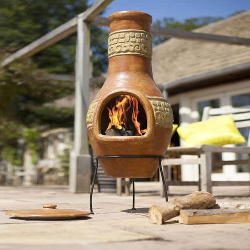 Holzkamin - CORTEZ  - Buschbeck - bodenstehend / Einseitig / für Garten