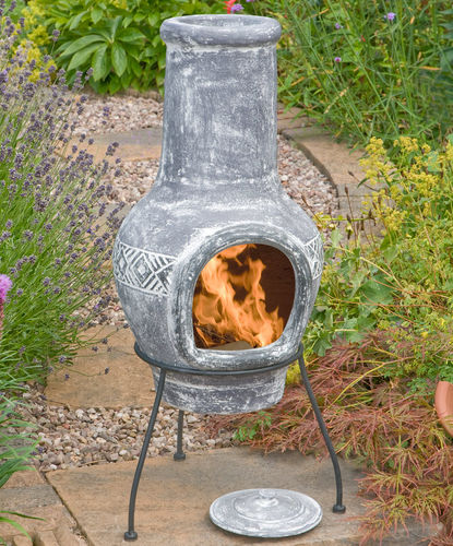 Holzkamin - SAN JOSÉ - Buschbeck - bodenstehend / Einseitig / für Garten