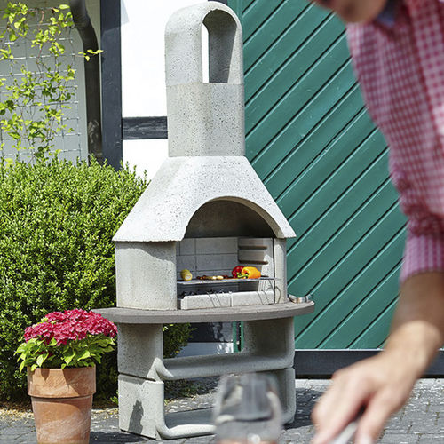 Holzkohle-Gartengrill - CAPRI - Buschbeck - festinstalliert / Beton