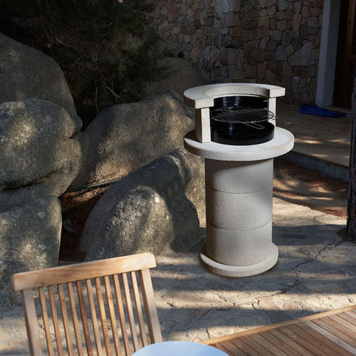 Holzkohle-Gartengrill - TORONTO - Buschbeck - festinstalliert / Stahl / Beton