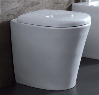 Freistehendes WC - PERLA - Ceramic Vulcano - Keramik / mit eingebauter Spülung / modern