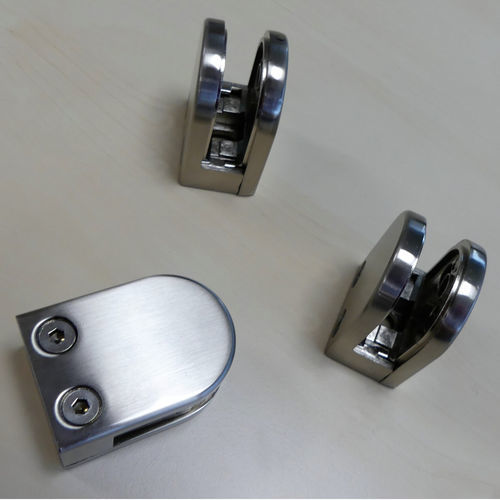 Glasklemme / gebürsteter Edelstahl - AR00306 - CREPES DE France - Zamak