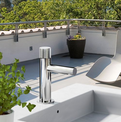 Aufsatz-Wasserhahn - SPRING : W35.M - Fontealta - für Trinkbrunnen / aus Edelstahl 316L / für Garten