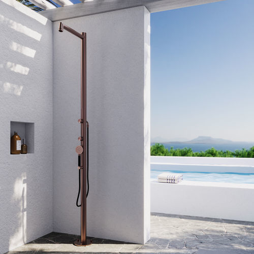 Duschsäule für Gewerbegebrauch - FLAMINGO F60.ME - Fontealta - Edelstahl / auf Fuß / modern