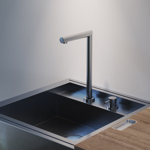 Aufsatz-Einhebelmischer - K2M.LT - Fontealta - aus Edelstahl 316L / für Küche / 2-Loch
