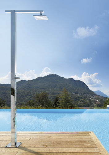 Edelstahl-Außendusche - SQUARE SHOWER: Q86.T - Fontealta